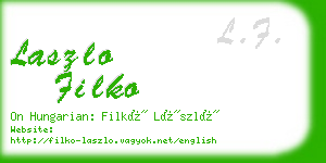 laszlo filko business card